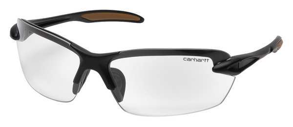 Safety Glasses, Wraparound Clear Polycarbonate Lens, Scratch-Resistant