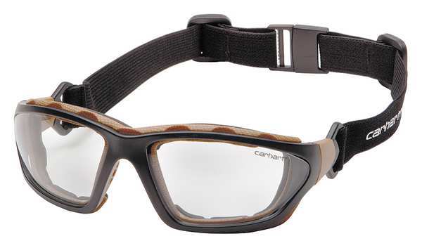 Safety Glasses, Wraparound Clear Polycarbonate Lens, Anti-Fog, Anti-Static, Scratch-Resistant