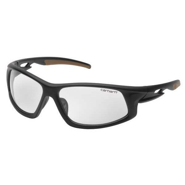 Safety Glasses, Wraparound Clear Polycarbonate Lens, Anti-Fog, Anti-Static, Scratch-Resistant