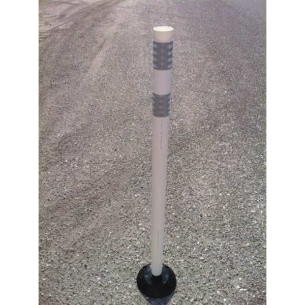 Delineator Post, White, HDPE, 48 In