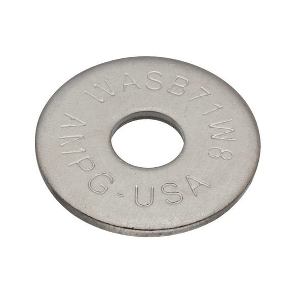 Flat Washer, Fits Bolt Size 7/16 in , Stainless Steel Plain Finish, 5 PK