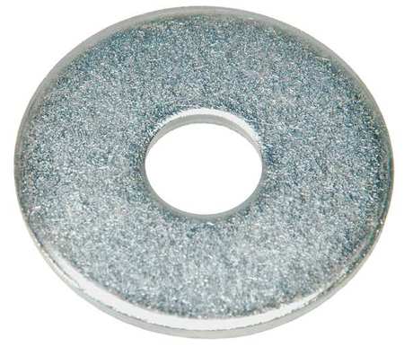 Flat Washer, Fits Bolt Size #6 , Stainless Steel Plain Finish, 25 PK