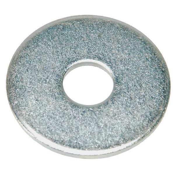 Flat Washer, Fits Bolt Size #6 , Stainless Steel Plain Finish, 25 PK