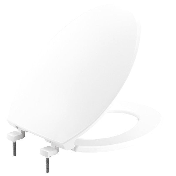Toilet Seat, With Cover, Plastic, Elongated, White