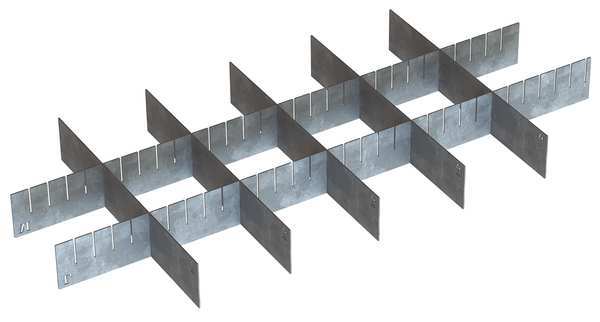 Divider, 26 in. Lx 1/16 in.W, Steel, Silver