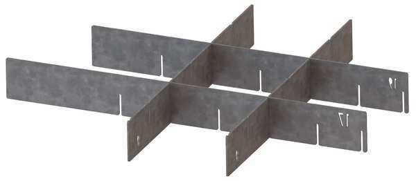 Drawer Divider Set, SS, For 26X197, 8 Pc