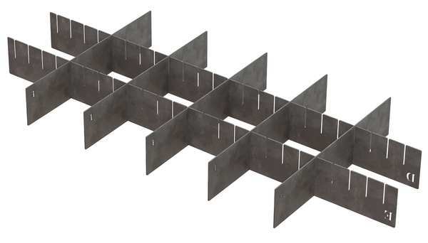 Divider, 26 in. L x1/16 in.W, Steel, Silver