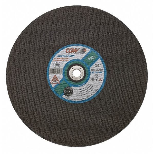 CutOff Whl, 14x5/32 x20MM, A Ductile, DR