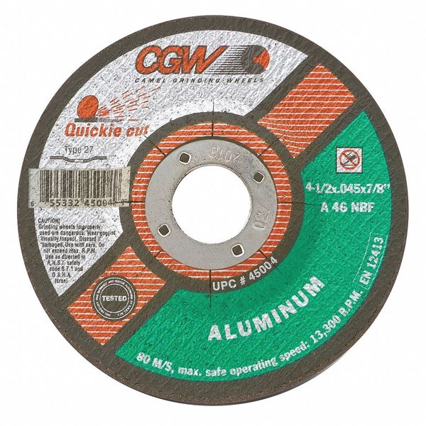 Depressed Ctr Whl, 5x0.045x7/8, T27, Al