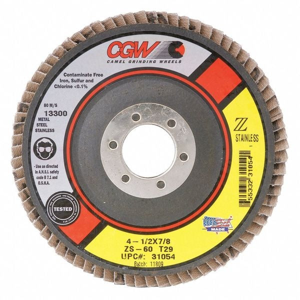 Flap Disc, 4.5x5/8-11, T27, ZS Reg, 40G