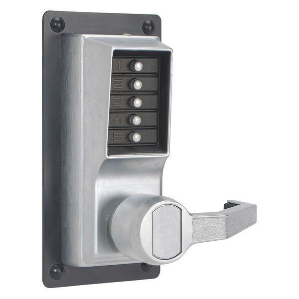 Push Button Exit Trim, Satin Chrome, Right