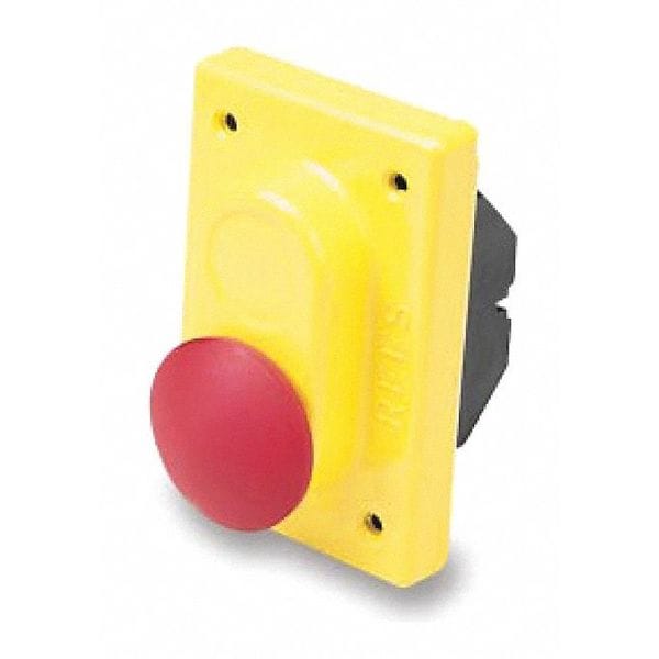 Mushroom Push/Pull Button, Red, 1-3/4