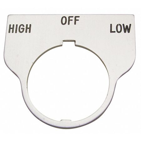 Standard Legend Plate, High-Off-Low