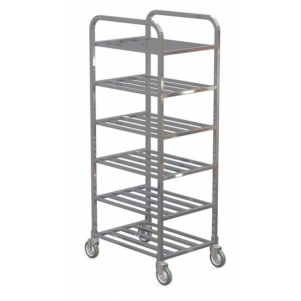 Shelf Universal Cart, Aluminum, 6, Shelf