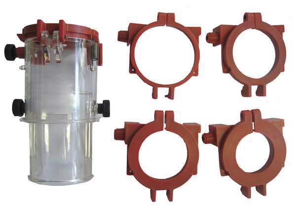 Drill Press Guard, Telescoping Guard, 1 3/4 in to 3 in Quill Dia Range
