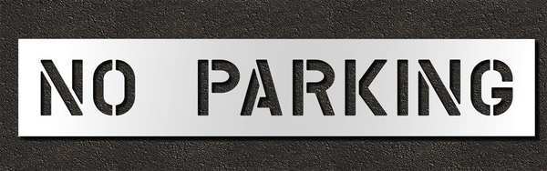 Pavement Stencil, No Parking, 8 in