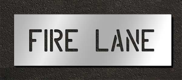 Pavement Stencil, Fire Lane, 6 in