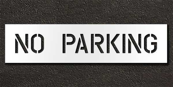 Pavement Stencil, No Parking, 6 in