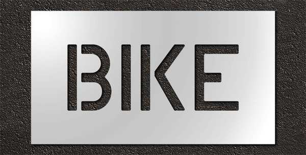 Pavement Stencil, Bike, 6 in