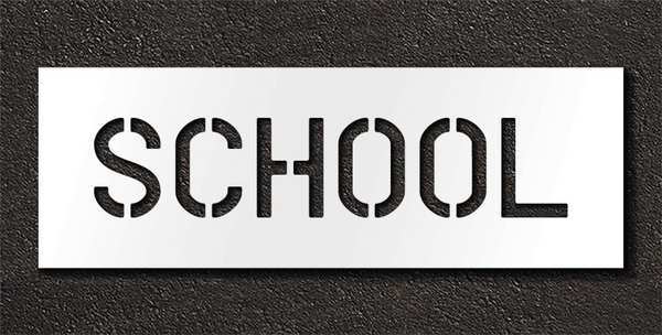 Pavement Stencil, School, 6 in