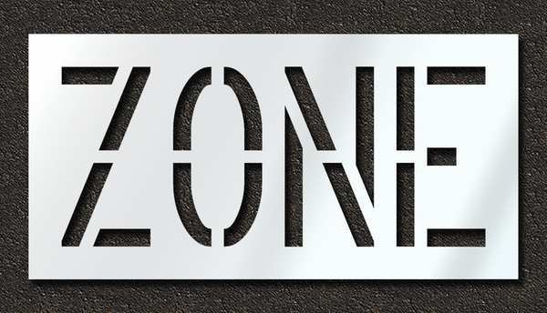 Pavement Stencil, Zone, 18 in
