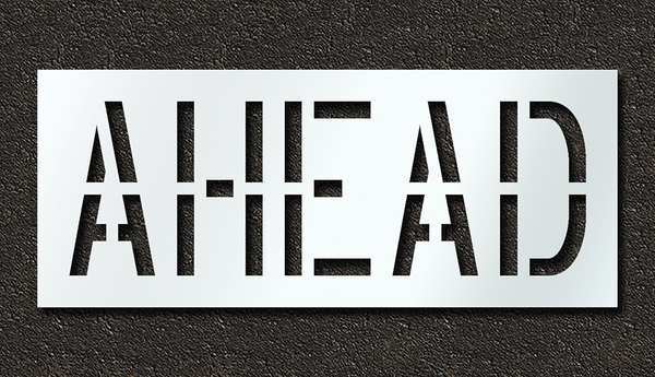 Pavement Stencil, Ahead, 18 in