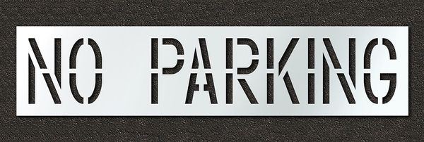Pavement Stencil, No Parking, 18 in