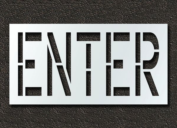 Pavement Stencil, Enter, 24 in