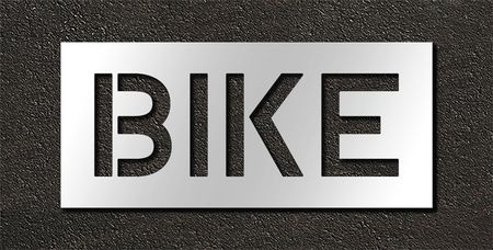 Pavement Stencil, Bike, 10 in