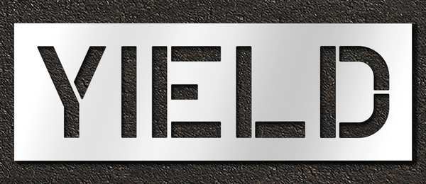 Pavement Stencil, Yield, 12 in