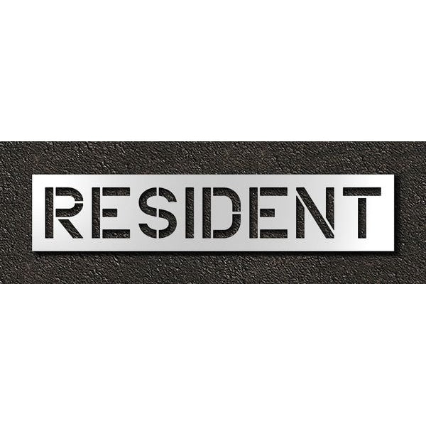 Pavement Stencil, Resident, 12 in