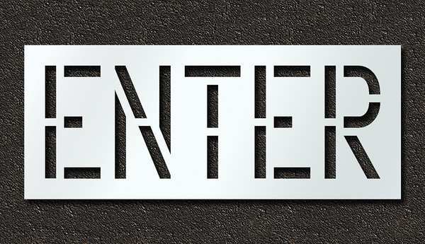 Pavement Stencil, Enter, 18 in