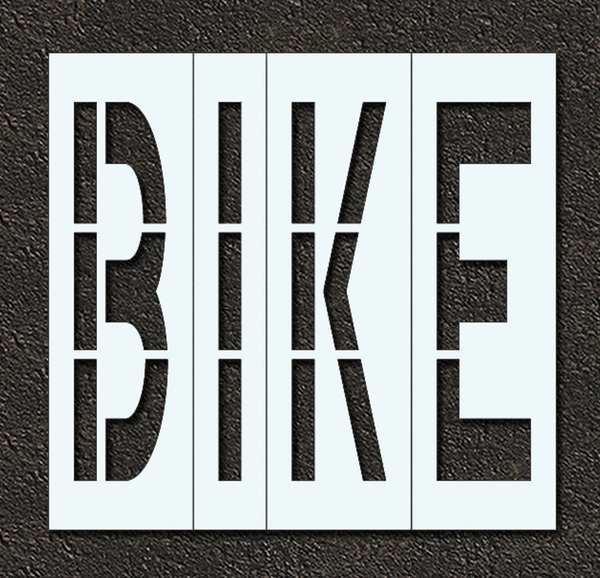 Pavement Stencil, Bike, 48 in