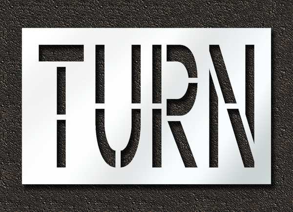 Pavement Stencil, Turn, 24 in
