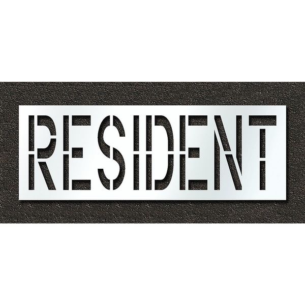 Pavement Stencil, Resident, 24 in