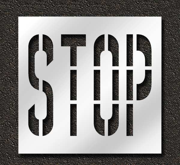 Pavement Stencil, Stop, 36 in