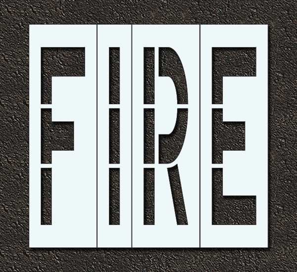 Pavement Stencil, Fire, 48 in