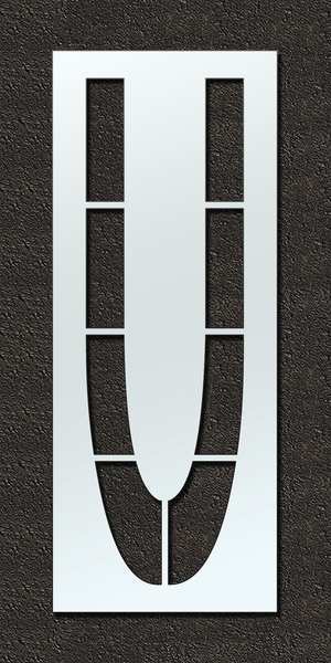 Airport Pavement Stencil, U, 108 in
