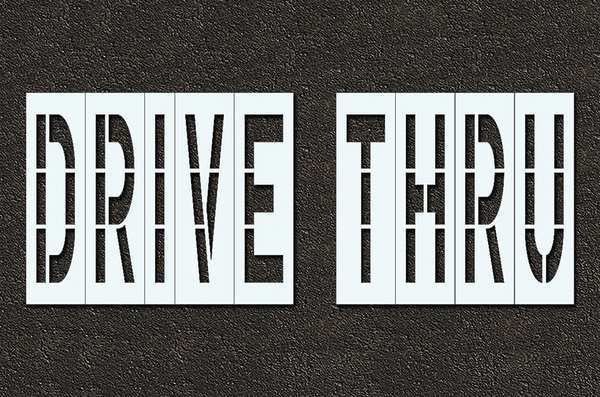 Pavement Stencil, Drive Thru, 48 in