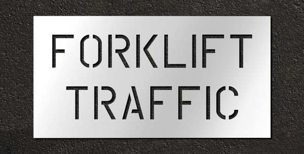 Stencil, Fork Lift Traffic Area, 15 in