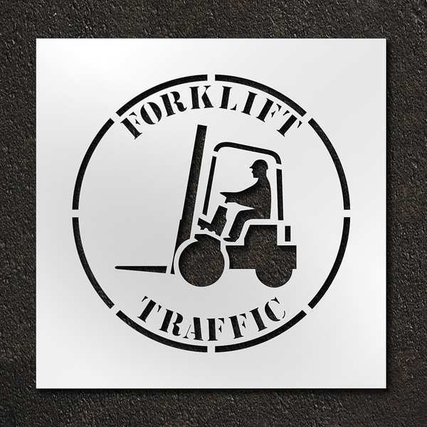 Stencil, Fork Lift Traffic Area, 24 in