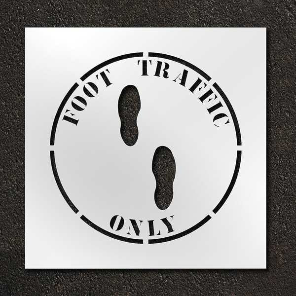 Stencil, Foot Traffic Only, 24 in