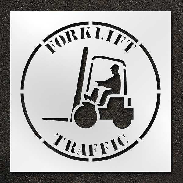 Stencil, Forklift Traffic, 42 in