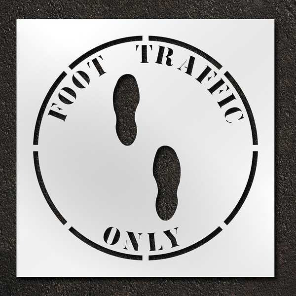 Stencil, Foot Traffic Only, 42 in