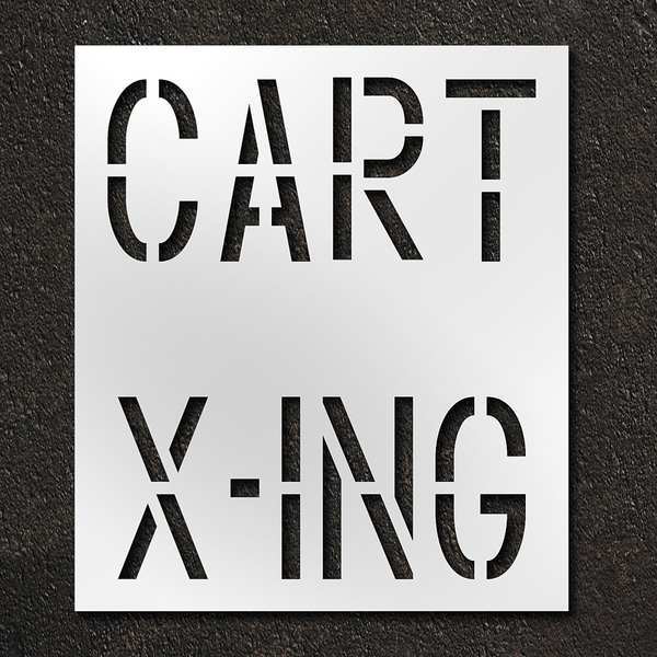 Golf Course Stencil, Cart X-ing, 49 in