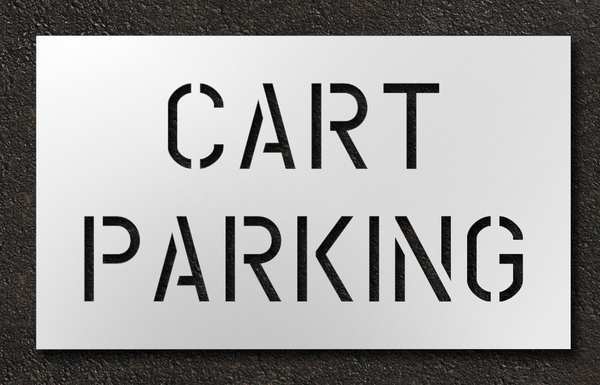 Golf Course Stencil, Cart Parking, 15 in