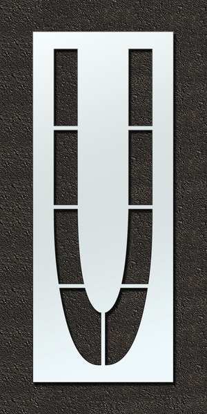 Airport Pavement Stencil, U, 144 in