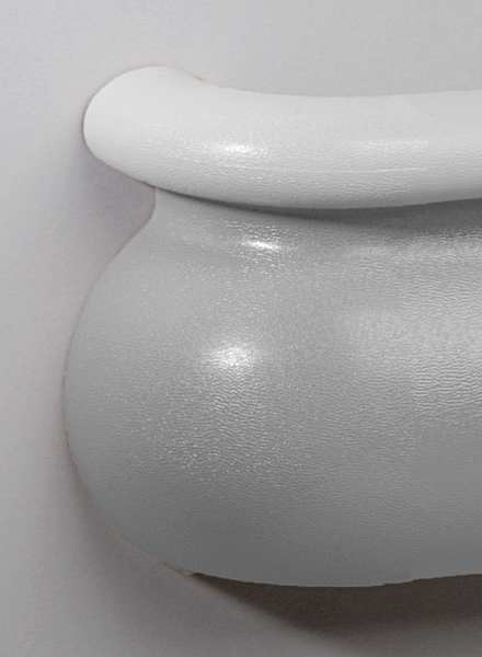 Left Handrail Return, Slvr Gray, 3-3/16In.