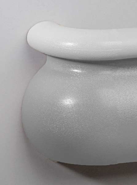 Left Handrail Return, Slvr Gray, 3-3/16In