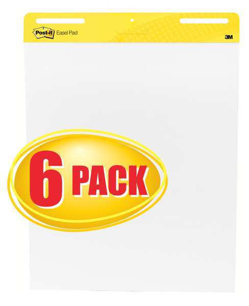 Easel Pad, Plain, White, 25 in x 30 in, PK6